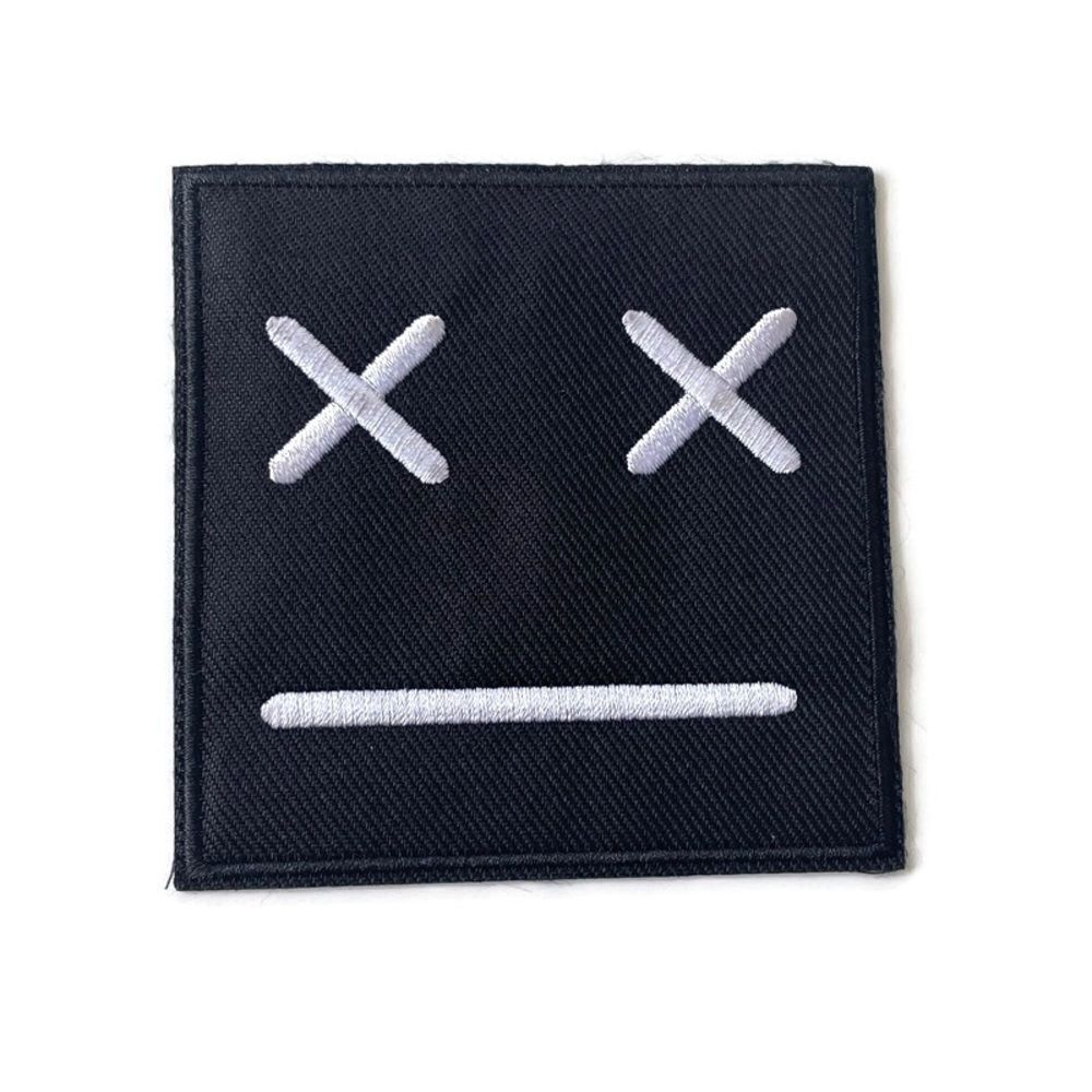 Nope Dead Robot Square Face Embroidered Patch